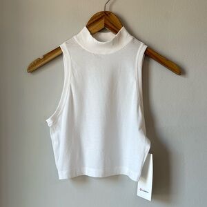lululemon Kitsilano Mock Neck Tank White Size 4 New With Tags